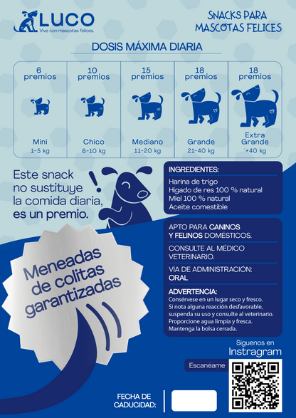 Hígado de Res Deshidratado 100 gr | Snack Premium para Mascotas - Luco